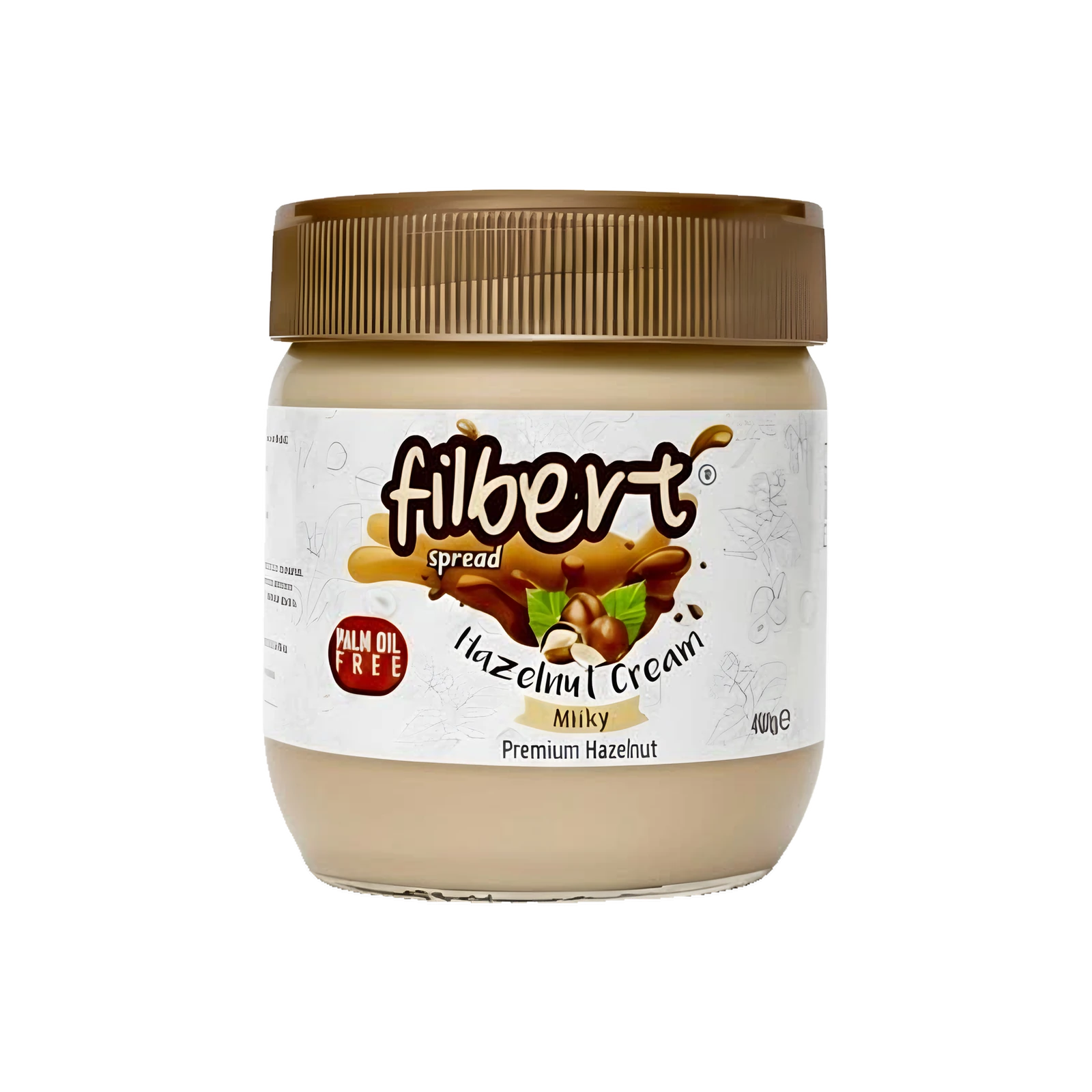 Filbert Spread Milky hazelnut cream, 400 g glass jar